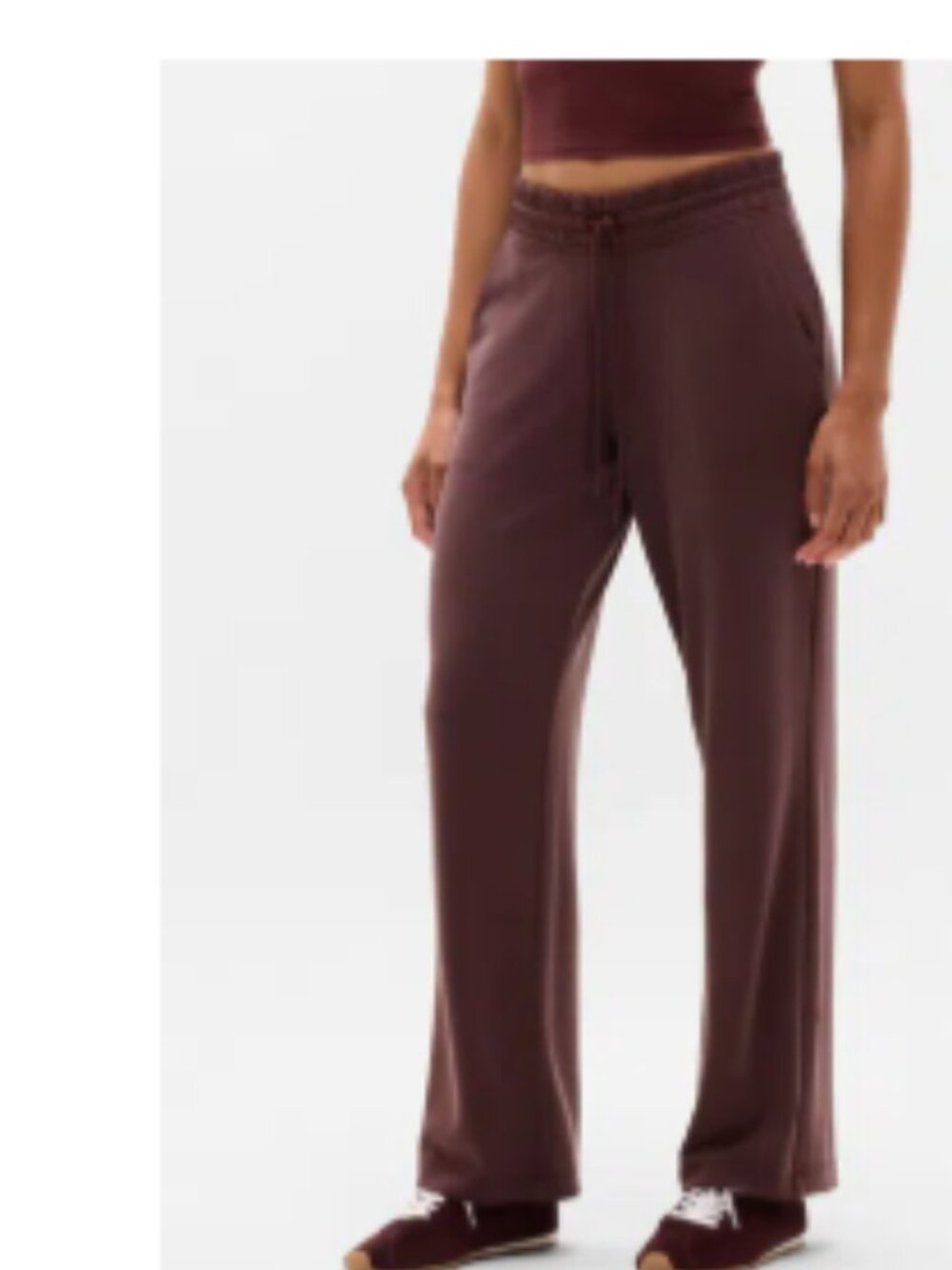 ATHLETA Seasoft Mid Rise Straight Leg Pants Brown Size Small